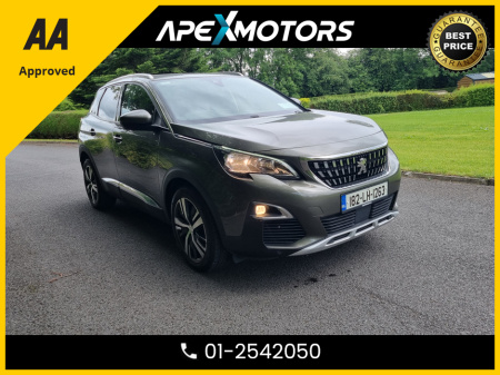 2018 Peugeot 3008 FINANCE ARRANGED * 1.6 HDI BLUE 120 ALLURE 5DR AUTO 120HP * FULL SERVICED * NEW TIMING BELT * NEW NCT JUL-26 * STAMPED SERVICE HISTORY * AA APPROVED * 101 SAFETY CHECKLIST * AUTOMATIC * IMMACULATE €16,449