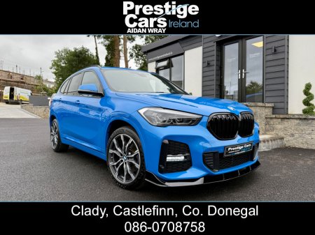 2021 BMW X1 XDRIVE 25E M SPORT AUTO,PETROL/HYBRID,MISANO BLUE,FULL LEATHER,HEATED SEATS,VIRTUAL COCKPIT,HEAD UP DISPLAY,GLOSS BLACK FRONT SPLITTER AND KIDNEY GRILLS,XENON LIGHTS,PRIVACY GLASS,PARK SENSORS,FBMWSH €30,990