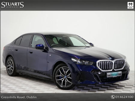 2024 BMW i5 *COMFORT PACK AND PANORAMIC SUNROOF* TANZANITE BLUE METALLIC, BLACK VEGANZA INTERIOR 570KM CLAIMED RANGE, €99K NEW €62,945