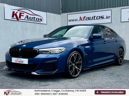 2021 BMW 5 Series 520d G30 LCI M Sport Auto 190bhp 4dr - 211 Reg | Finished in Pythonic Blue Metallic with Full Black Leather Interior