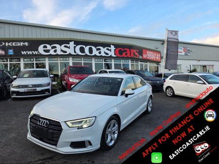 2018 Audi A3 182 ( SALOON ) FULL LEATHER HEATED SEATS VIRTUAL COCKPIT - NAVIGATION SMARTPHONE INTERFACE- SATNAV - REVERSING CAMERA -BLIND SPOT - PARKING SENSORS- LEATHER