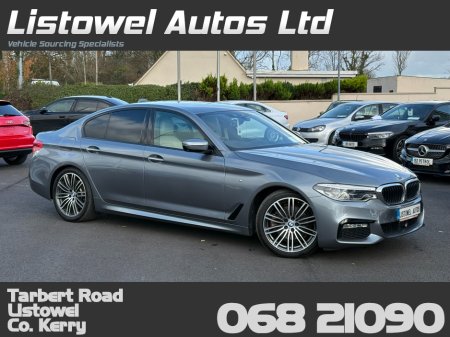 2017 BMW 5 Series M-SPORT 2.0 190BHP AUTO  *VIRTUAL COCKPIT, REAR VIEW CAMERA, PARKING SENSORS FRONT & REAR, ADAPTIVE CRUISE CONTROL, POWER ADJUSTABLE SEATS, ISOFIX, FULL CREAM LEATHER INTERIOR,M SPORT ALLOYS*