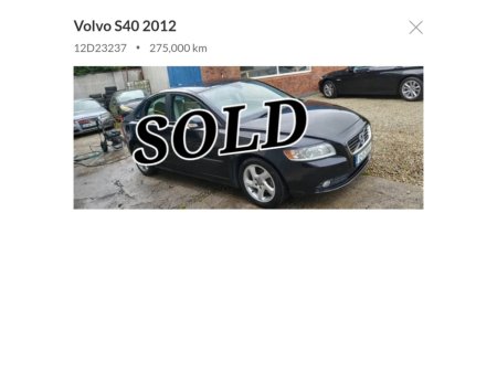 2012 Volvo S40 CLASSIC 1.6 D2 115PS ES €4,375