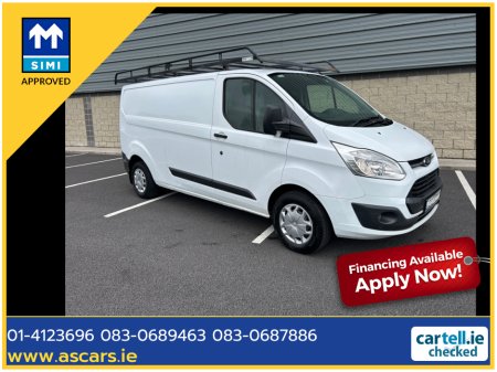 2017 Ford Transit Custom 290 LWB  2.0 ** IRISH VAN ** HIGHLY MAINTAINED LONG WHEEL BASE MODEL ** SECURITY LOCKS ** PLY  LINED  ** LADER ** HIGH QUALITY RHINO ROOF RACK ** PRICE + VAT ** EXCELLENT EXAMPLE **