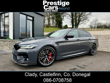 2020 BMW M5 COMPETITION AUTO 4.4 V8 620 BHP,BRANDS HATCH GREY,SILVERSTONE LEATHER,GENUINE CARBON KIT,FACELIFT MODEL,HEAD UP DISPLAY,PARK ASSIST,360 CAMERAS,FULL BMW DEALER SERVICE HISTORY,TWO OWNERS,MASSIVE SPEC