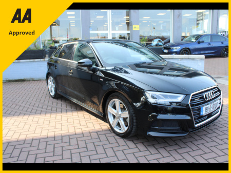 2018 Audi A3 2.0 TFSI QUATTRO S-LINE 5DR HATCHBACK AUTOMATIC // STUNNING CAR FINISHED IN DIAMOND BLACK // TOP S-LINE SPEC LOADED WITH EXTRAS // BUY WITH CONFIDENCE  AA AND SIMI APPROVED DEALER 2025 // ALL TRADE IN €23,950