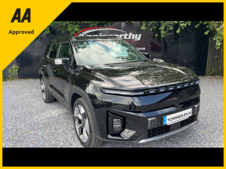 2025 KGM TORRES EVX FULL ELECTRIC 1-MILLION KILOMETER  10 YEAR WARRANTY 465 KM RANGE // 152.2 KW BATTERY POWER //  FULL LEATHER // 360 DEGREE 3D CAMERAS // WIRELESS CHARGER // CRUISE CONTROL // ENNISCORTHY AUTO CENTRE