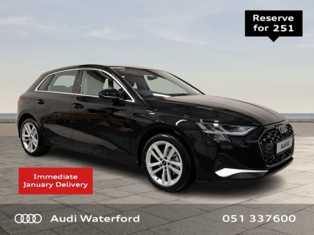 2025 Audi A3 Sportback 30 TDI 115HP SE PCP from €465 per month