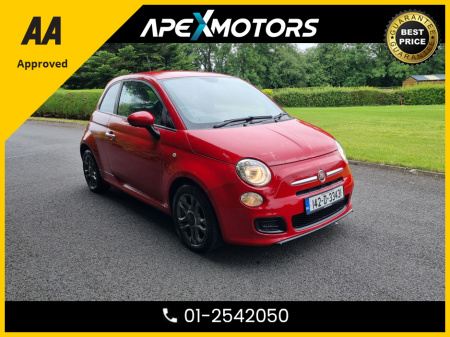 2014 Fiat 500 FINANCE ARRANGED * 10-STAMPS SERVICE HISTORY * NEW NCT NOV-25 * AA APPROVED  * 101 SAFETY CHECKLIST * IMMACULATE * TOP-SPEC * LOW MILES * 2-KEYS * LOW TAX * 12-MONTH ROADSIDE ASSIST  * 01-2542050 €6,949