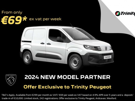 2025 Peugeot Partner €69 EX VAT PER WEEK* 252 REGISTRATIONS * 1.5HDI 100BHP PROFESSIONAL PLUS * TRINITY PEUGEOT *