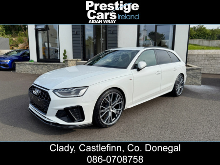 2021 Audi A4 AVANT 2.0 35 TDI S LINE AUTOMATIC 163 BHP,BRIGHT WHITE,BLACK EDITION STYLING,VIRTUAL COCKPIT,HALF LEATHER,HEATED SEATS,FRONT AND REAR CAMERAS,PRIVACY GLASS,FRONT SPLITTER,20