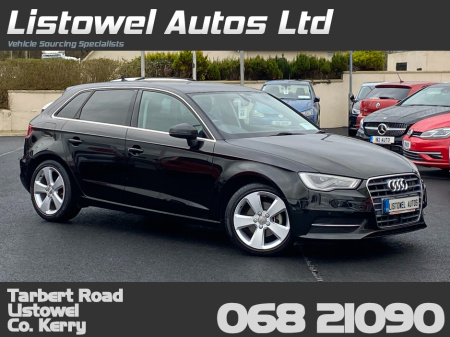 2015 Audi A3 SPORT  1.4 AUTOMATIC  * LEATHER SEATS* 3 STAGE HEATED SEATS *REVERSE CAMERA * PARKING SENSORS FRONT & REAR *PRIVACY GLASS *ADAPTIVE CRUISE CONTROL* AUDI DRIVE SELECT * BLUETOOTH* AUTO LIGHTS *€200 TAX