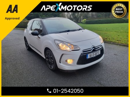 2016 DS Automobiles DS 3 FINANCE ARRANGED * BLUE HDI STYLE 120PS LEVEL-3 * TOP-SPEC * NEW NCT DEC-26 * AA APPROVED  * 101 SAFETY CHECKLIST * IMMACULATE * LOW LOW MILES * CRUISE CONTROL and SPEED LIMITER * 2-KEYS * LOW TAX