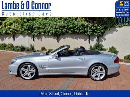 2010 Mercedes-Benz SL Class SL 350 SPORT IRIDIUM SILVER  / BLACK LEATHER ***  PANORAMIC GLASS ROOF *** SAT NAV *** HEATED SEATS **** FULL DOCUMENTED MERCEDES SERVICE HISTORY *** BEST AVAILABLE ****