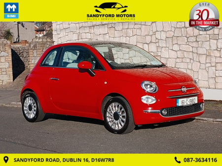 2016 Fiat 500 1.2 Lounge 69BHP 3DR €9,950