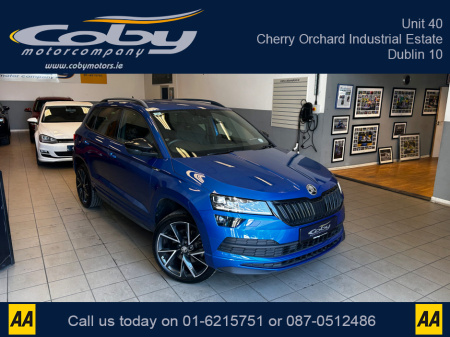 2021 Skoda Karoq SPORTLINE 1.5 TSI 150HP DSG 5DR AUTO. Immaculate 1 Owner Irish Car, FSH, 2 Keys, New NCT. CarPlay, Heated Seats, Reverse Camera, Dual Climate, MFSW, Cruise Control, Bluetooth, Full Electrics and more.