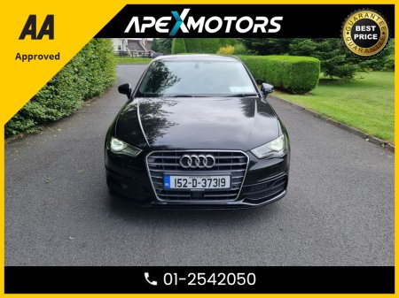 2015 Audi A3 FINANCE ARRANGED * S-LINE * TOP-SPEC * LEATHER INTERIOR * NCT NOV-26 * STAMPED SERVICE HISTORY * AA APPROVED * 101 SAFETY CHECKLIST * AUTOMATIC (DSG) * IMMACULATE * HEATED SEATS * COLOUR REVERSE CAMER €15,949