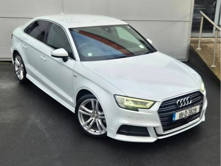 2018 Audi A3 1.4 Petrol S Line, Saloon, Automatic (150bhp), 18'' Alloys, Sat Nav, CarPlay, Camera, Cruise Control €22,777