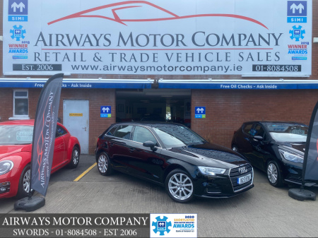 2018 Audi A3 * SPORTBACK  * MANUAL * SERVICE HISTORY * 1.0 * TFSI  * 5DR * HALF LEATHER * AIRCON * ALLOYS €18,650