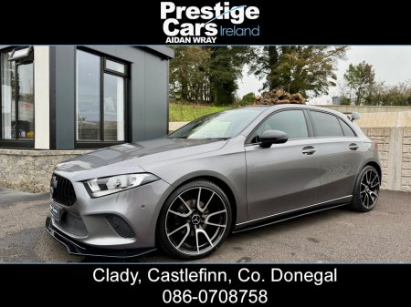 2019 Mercedes-Benz A Class A180 DIESEL SE EXECUTIVE AUTO 5DR HATCHBACK 115 BHP,NIGHT EDITION STYLING,MOUNTAIN GREY,BODY KIT,HALF LEATHER,HEATED SEATS,PRIVACY GLASS,REVERSE CAMERA,PARK ASSIST,COMFORT PACK,ONE OWNER,FULL HISTORY €21,500