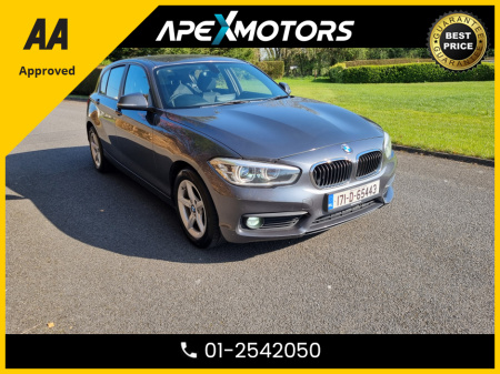 2017 BMW 1 Series FINANCE ARRANGED * D SE 5DR AUTO * AA APPROVED * 101 SAFETY CHECKLIST * AUTOMATIC (DSG) * IMMACULATE * COLOUR REVERSE CAMERA * 5DR HATCH * LOW MILES * CRUISE CONTROL and SPEED LIMITER * 2-KEYS €14,949