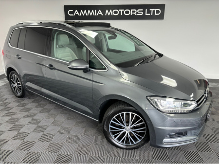 2018 Volkswagen Touran VOLKSWAGEN TOURAN 2.0 TDI HIGHLINE 7 SEATER*PANORAMIC TILT AND SLIDE SUNROOF*WHITE LEATHER ELECTRIC ADJUSTABLE & HEATED SEATS*KEYLESS ENTRY & START*REVERSE CAM & PARK ASSIST*ELECTRIC BOOT*FINANCE AVAI