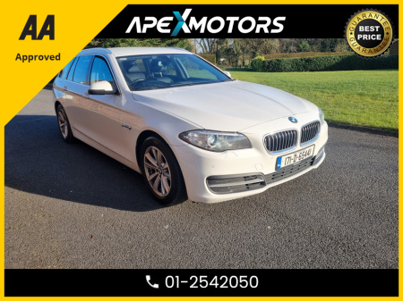2017 BMW 5 Series FINANCE ARRANGED * 2.0 DIESEL AUTO ESTATE  * AA APPROVED * 101 SAFETY CHECKLIST * AUTOMATIC (DSG) * IMMACULATE * HEATED SEATS * COLOUR REVERSE CAMERA * LOW LOW MILES * LEATHER INTERIOR 01-2542050 €24,449