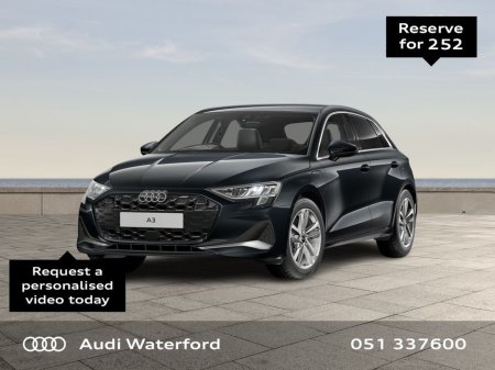 2025 Audi A3 Hybrid Sportback S-Tronic SE €608 pm