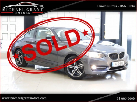 2016 BMW 2 Series AUTOMATIC COUPE 218D SE / IRISH CAR / 2 OWNERS / CLEAN €16,950