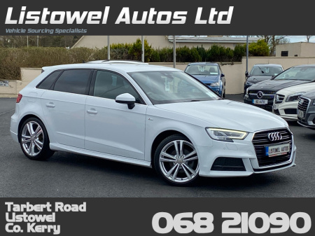 2018 Audi A3 S-LINE 1.4 AUTOMATIC 5DR HATCHBACK* S-LINE, SERVICE BOOK WITH 8 SERVICE STAMPS PRESENT, VIRTUAL COCKPIT, PARKING SENSORS FRONT AND REAR, ADAPTIVE CRUISE CONTROL, POWER ADJUSTABLE DRIVERS SEAT*