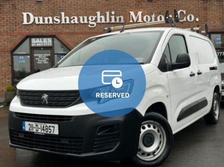 2021 Peugeot Partner 1.5 HDI 100 1000KG LWB 3 SEATER *LOW KMS* €13,780