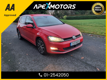 2017 Volkswagen Golf FINANCE ARRANGED * 1.4 HIGHLINE 5DR * AUTOMATIC (DSG) * AA APPROVED  * 101 SAFETY CHECKLIST * 12-MONTH ROADSIDE ASSIST  * IMMACULATE * TOP-SPEC 5DR HATCH * LOW LOW MILES * ADAPTIVE CRUISE * NEW NCT €18,249