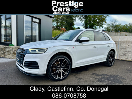 2018 Audi Q5 2.0 TDI S LINE QUATTRO AUTOMATIC 190 BHP,BLACK EDITION STYLING,TECH PACK,VIRTUAL COCKPIT,HEATED SEATS,FLAT BOTTOM STEERING WHEEL,IBIS WHITE,XENON LIGHTS,PRIVACY GLASS,TWO OWNERS,FULL HISTORY,HIGH SPEC