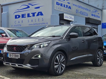 2018 Peugeot 3008 1.5 BLUEHDI GT LINE PREMIUM B-HD S/S NCT 10/27 TAX €190 PER YEAR FINANCE AVAILABLE FROM  €72 PER WEEK 2 KEYS/ SAT NAV/  BLUETOOTH/ USB/ AUX/ ALLOYS/ MULTI FUNCTION STEERING WHEEL/ HISTORY CHECKED €15,900