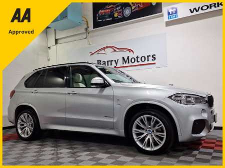 2017 BMW X5 30D M SPORT (7 SEATER / PAN ROOF) X-DRIVE AUTOMATIC **ORIGINAL IRISH CAR / CRUISE CONTROL / ELECTRIC SUNROOF / IVORY WHITE LEATHER / HEATED FRONT SEATS / SAT NAV / REVERSE CAMERA** €39,900