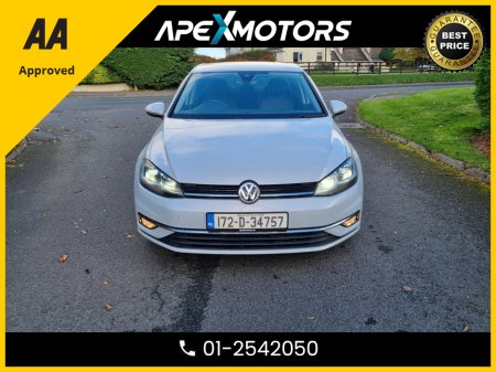 2017 Volkswagen Golf FINANCE ARRANGED * 1.4 HIGHLINE * ONLY COVERED 50,000KMS * NEW OFF WHITE COLOUR * AUTOMATIC * AA APPROVED  * 101 SAFETY CHECKLIST * 12-MONTH ROADSIDE ASSIST  * IMMACULATE * TOP-SPEC * LOW LOW KMs €17,749