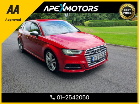 2017 Audi S3 FINANCE ARRANGED * AUTOMATIC (DSG) * WIRELESS APPLE CARPLAY * IMMACULATE * TOP-SPEC SS3 * LOW MILES * ADAPTIVE CRUISE * NEW NCT JUN-26 * LOW TAX * ONE VERY CAREFUL OWNER * CARTELL HISTORY CHECKED