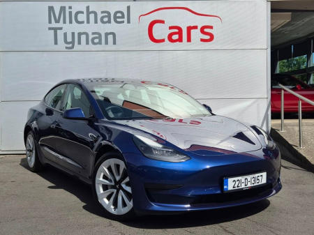 2022 Tesla Model 3 RWD Auto, Black Leather, Heated Seats & Steering Wheel, Glass Roof, Sat Nav, Camera, Electric Tailgate €23,999