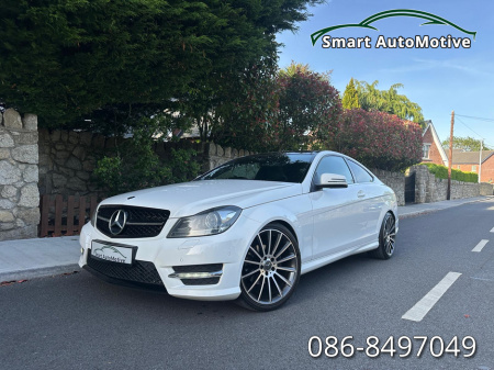 2012 Mercedes-Benz C Class C220 AMG Sports Plus Coupe CDI Blue Efficiency * Stunning Example Presented in White with Black Pack * New NCT 05.2026 * AMG Plus Interior* Alcantara & Leather Seats * Panoramic Sun Roof* Immaculate * €13,950