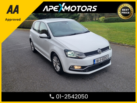 2018 Volkswagen Polo FINANCE ARRANGED * NEW NCT APR-27 * COMFORTLINE MYSTAR * STAMPED SERVICE HISTORY * AA APPROVED * 101 SAFETY CHECKLIST * AUTOMATIC (DSG) * IMMACULATE * COLOUR REVERSE CAMERA * TOP-SPEC 5DR HATCH