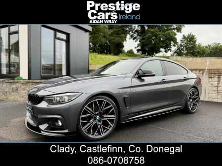 2018 BMW 4 Series 420 D M SPORT GRAN COUPE 5DR AUTO 190 BHP,M PERFORMANCE BODY KIT,MINERAL GREY,VIRTUAL COCKPIT,LEATHER,HEATED SEATS,XENON LIGHTS,PARK SENSORS,PRIVACY GLASS,FBMWSH,HIGH SPEC €25,650