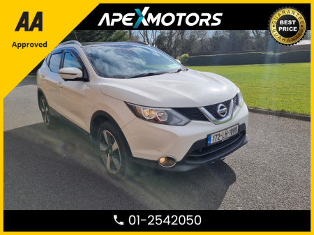 2017 Nissan Qashqai FINANCE ARRANGED *TOP-SPEC N-CONNECTA DCI * PANORAMIC SUNROOF * 360 Deg CAMERA * NEW NCT JUL-27 * NEW MODEL  * AA APPROVED  * 101 SAFETY CHECKLIST * 12-MONTH ROADSIDE ASSIST  * IMMACULATE *EVERY EXTRA €14,749