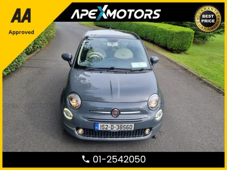2015 Fiat 500 FINANCE ARRANGED * TOP-SPEC * 1.2 LOUNGE WITH SUNROOF * NEW NCT JUL-27 * 8-STAMPS SERVICE HISTORY * AA APPROVED * 101 SAFETY CHECKLIST * IMMACULATE * LOW LOW MILES * 2-KEYS * LOW TAX * 01-2542050 €7,949