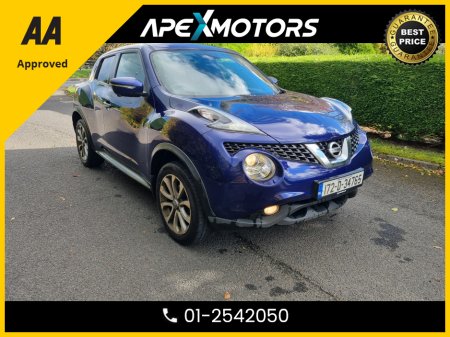 2017 Nissan Juke FINANCE ARRANGED * TOP-SPEC TEKNA DCI * NEW NCT OCT-27 * IMMACULATE * 7-STAMPS SERVICE HISTORY * AA APPROVED * 101 SAFETY CHECKLIST * HEATED SEATS * COLOUR REVERSE CAMERA * CRUISE CONTROL * 01-2542050 €8,949