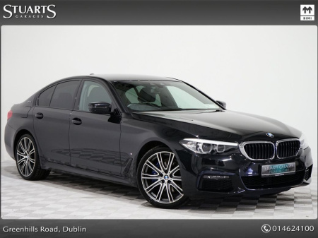 2019 BMW 5 Series PRO PACK AND 20” ALLOYS 530e PLUG-IN HYBRID M-SPORT: BLACK SAPPHAIRE METALLIC WITH BLACK LEATHER, HARMAN KARDON SOUND SYSTEM, SUN PRO GLASS