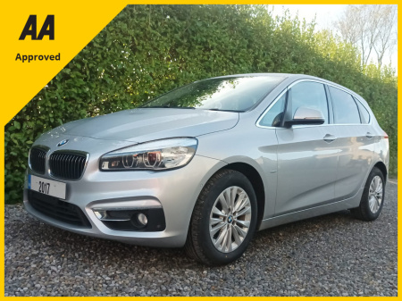 2017 BMW 2 Series 218D 2.0 DIESEL LUXURY CAR LOADED WITH EXTRAS SPORTS LEATHER STEERING WHEEL PERFORMANCE CONTROL ALLOY WHEELS AUTOMATIC TRUNK LID REVERSE CAMERA VELOUR FLOOR MATS PARK DISTANCE CONTROL DRIVING ASSIST