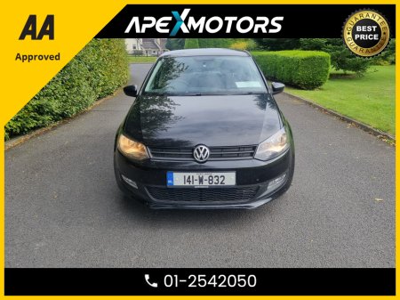 2014 Volkswagen Polo FINANCE ARRANGED * TRENDLINE 1.2 60HP MANUAL 5SPEED 5DR * AA APPROVED  * 101 SAFETY CHECKLIST * 12-MONTH ROADSIDE ASSIST  * IMMACULATE * TOP-SPEC 5DR HATCH * NEW NCT FEB-26 * LOW TAX * SERVICE HISTORY €8,749