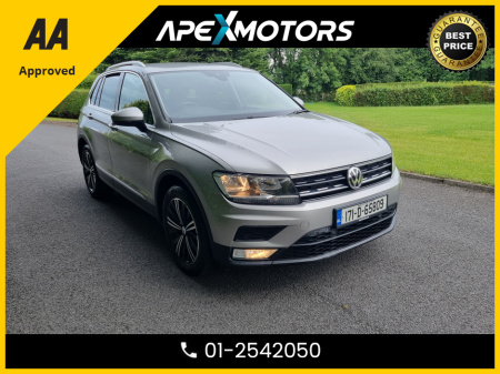 2017 Volkswagen Tiguan FINANCE ARRANGED * 2.0 TDI SE NAV BLUEMOTION 150PS 5DR * NEW NCT MAY-27 * STAMPED SERVICE HISTORY * AA APPROVED * 101 SAFETY CHECKLIST * IMMACULATE * HEATED SEATS * COLOUR REVERSE CAMERA * 01-2542050 €17,949