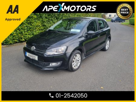 2014 Volkswagen Polo FINANCE ARRANGED * TRENDLINE 1.2 60HP MANUAL 5SPEED 5DR * AA APPROVED  * 101 SAFETY CHECKLIST * 12-MONTH ROADSIDE ASSIST  * IMMACULATE * TOP-SPEC 5DR HATCH * NEW NCT FEB-26 * LOW TAX * SERVICE HISTORY €8,749