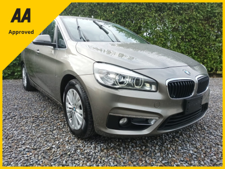 2016 BMW 2 Series LUXURY LINE 2.0L DIESEL AUTOMATIC  2 YEARS NCT ONE YEAR ROAD TAX PLATINUM SILVER WITH BLACK INTERIOR MULTIFUNCTION STEERING WHEEL PERFORMANCE CONTROL MULTI SPOKE ALLOY WHEELS  LED HEADLIGHTS